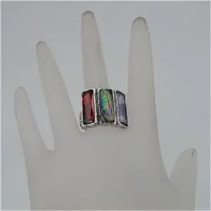 Hadar Designers Handmade 925 Sterling Silver Pearl Garnet Ring 7,8,9,10 (as 039)