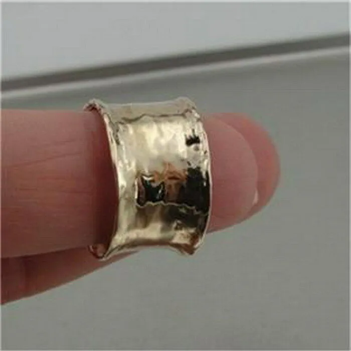 Hadar Designers Handmade 9k/14k Yellow/Rose Gold Wedding Ring 6,7,8,9 (I r107)