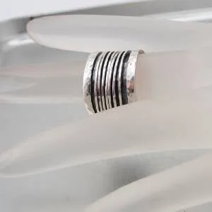 Hadar Designers Handmade Swivel Sterling Silver Ring 7,8,9,10,10.5 (I r60si) Y