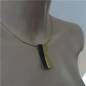 Hadar Designers Handmade yellow Gold Plated 925 Sterling Silver Collar Pendant (