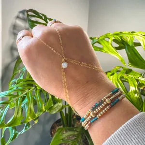 Hand Chain Bracelet, 14kt Gold Fill Dainty Minimalist Bracelet, Ring Attach Bracelet, Ring Bracelet, Layer Bracelet