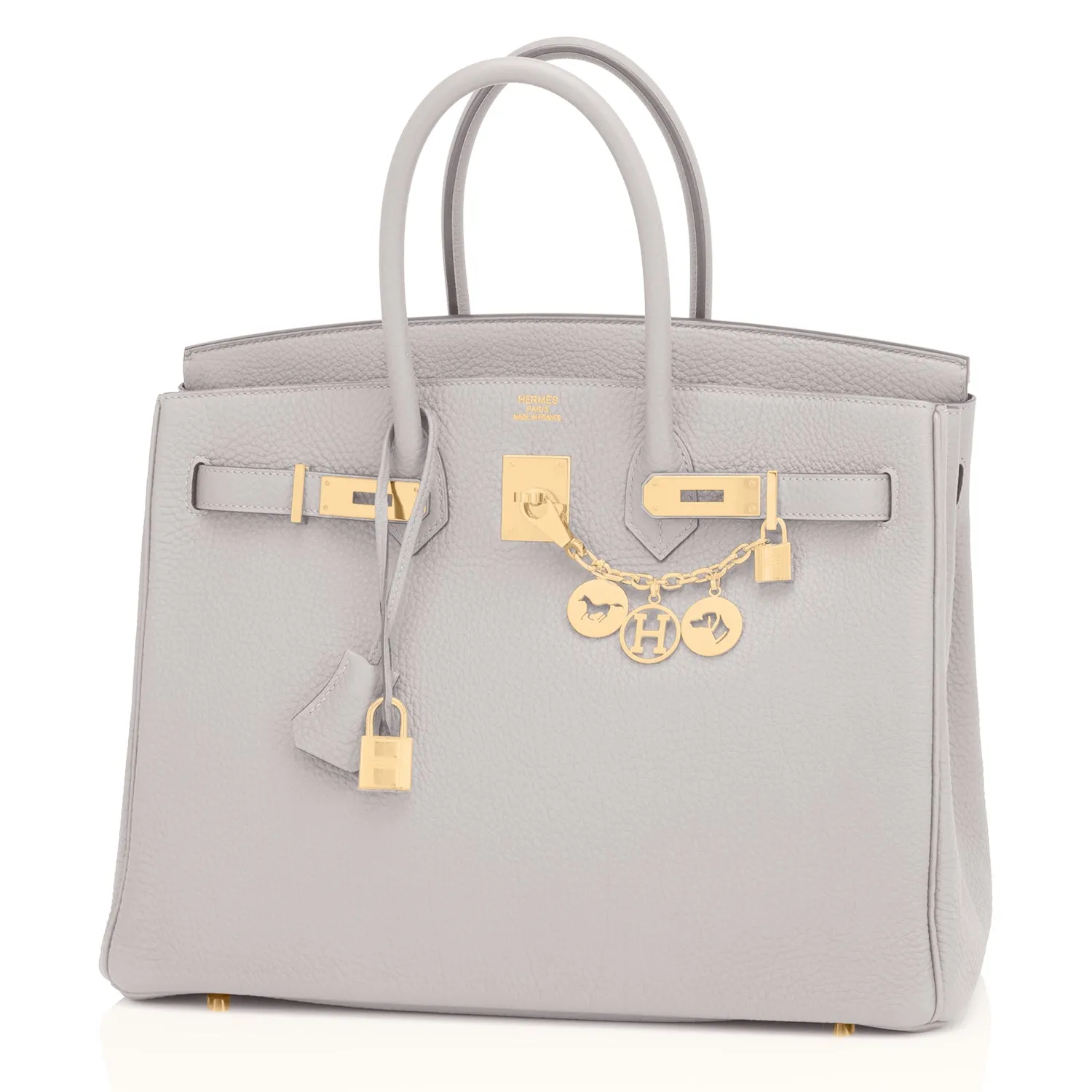 Hermes Birkin 35cm Gris Perle Gray Gold Hardware Y Stamp, 2020