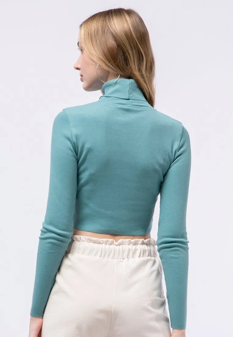High Neck Crop Top