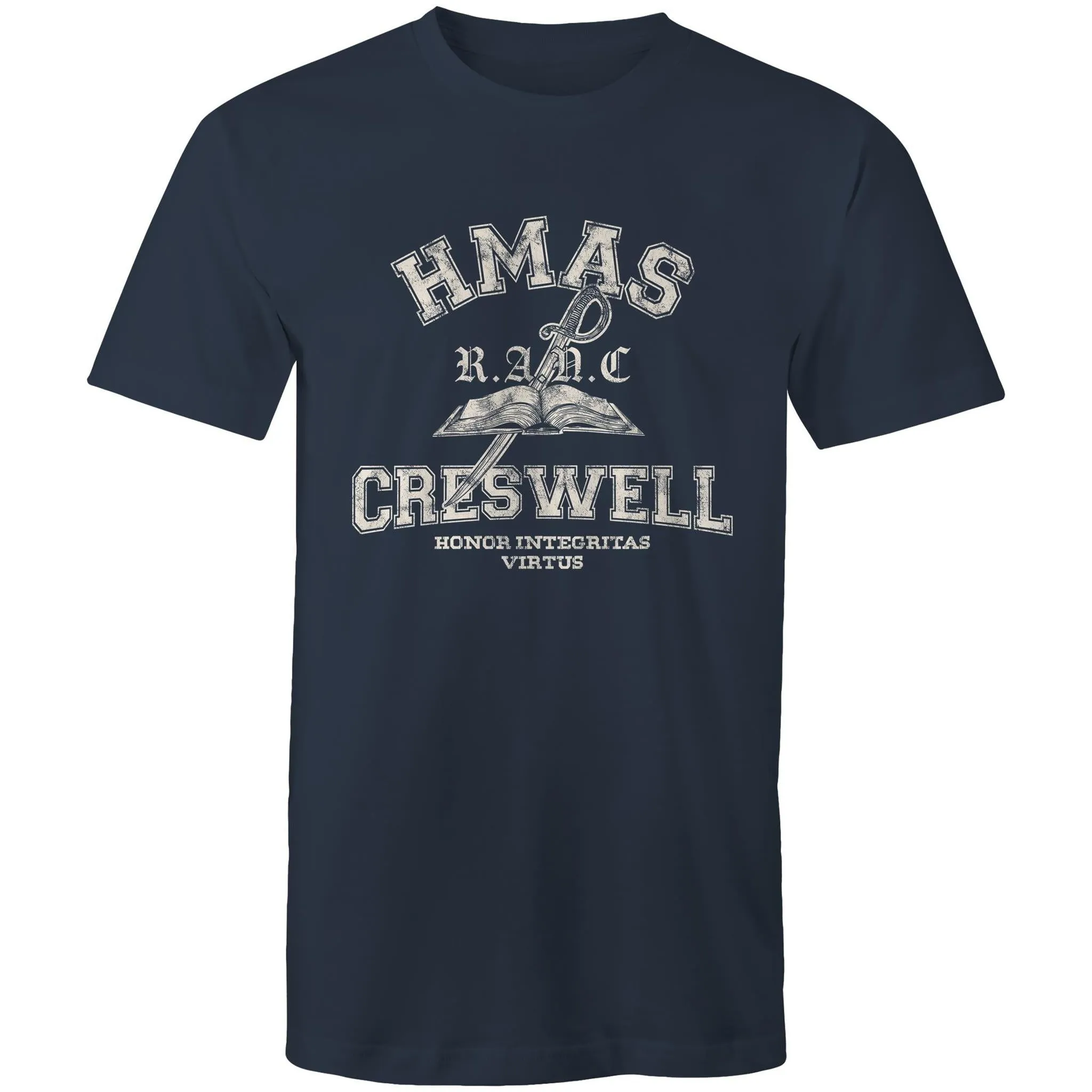 HMAS Creswell Men's T-shirt white (Style Alpha)