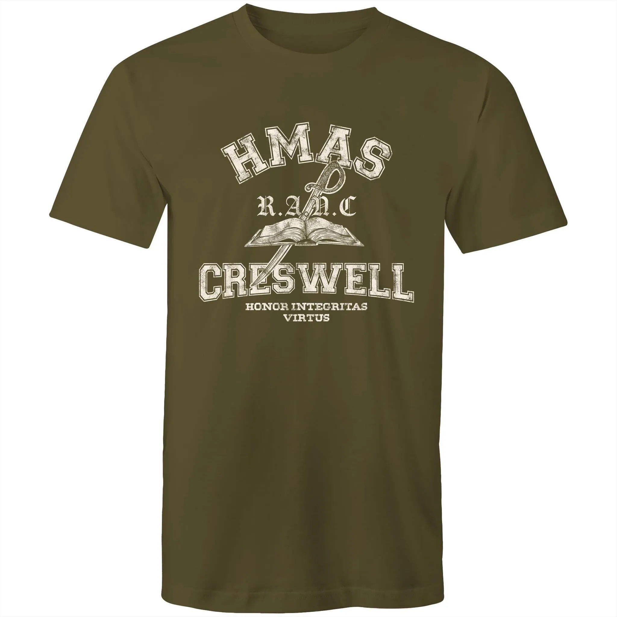 HMAS Creswell Men's T-shirt white (Style Alpha)