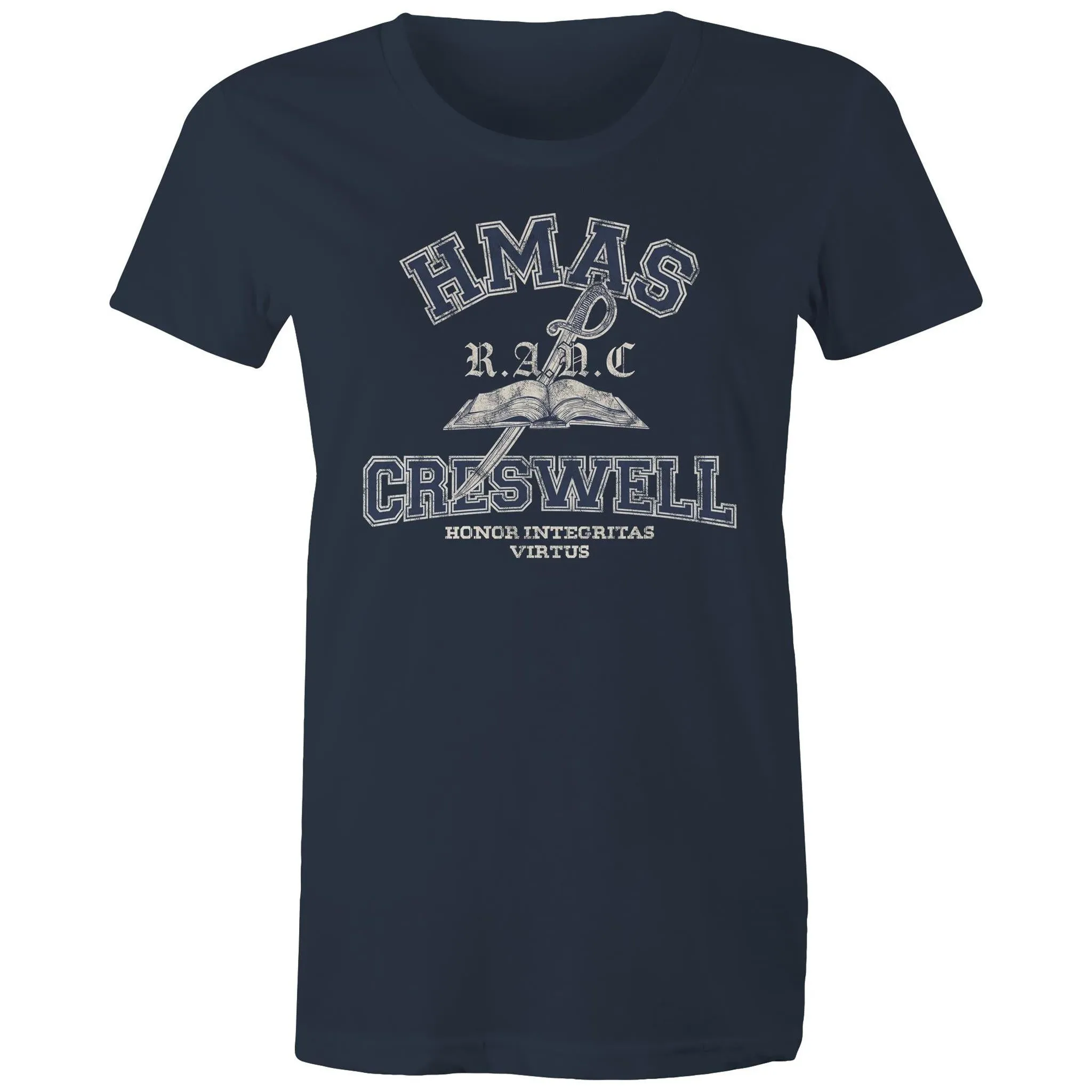 HMAS Creswell Women's T-shirt blue (Style Alpha)