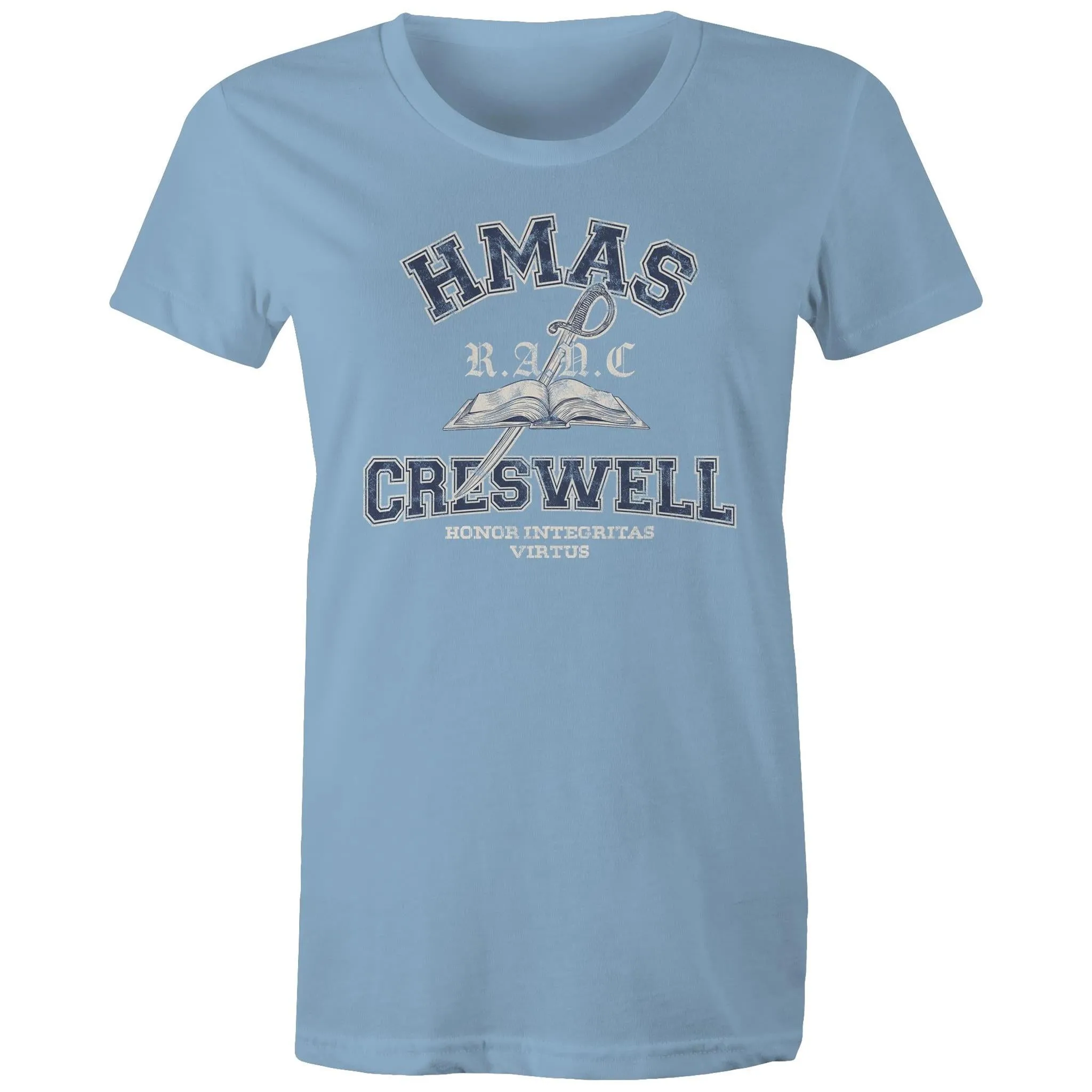 HMAS Creswell Women's T-shirt blue (Style Alpha)