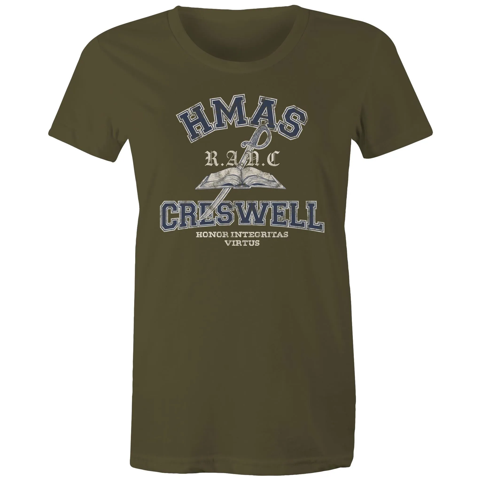 HMAS Creswell Women's T-shirt blue (Style Alpha)