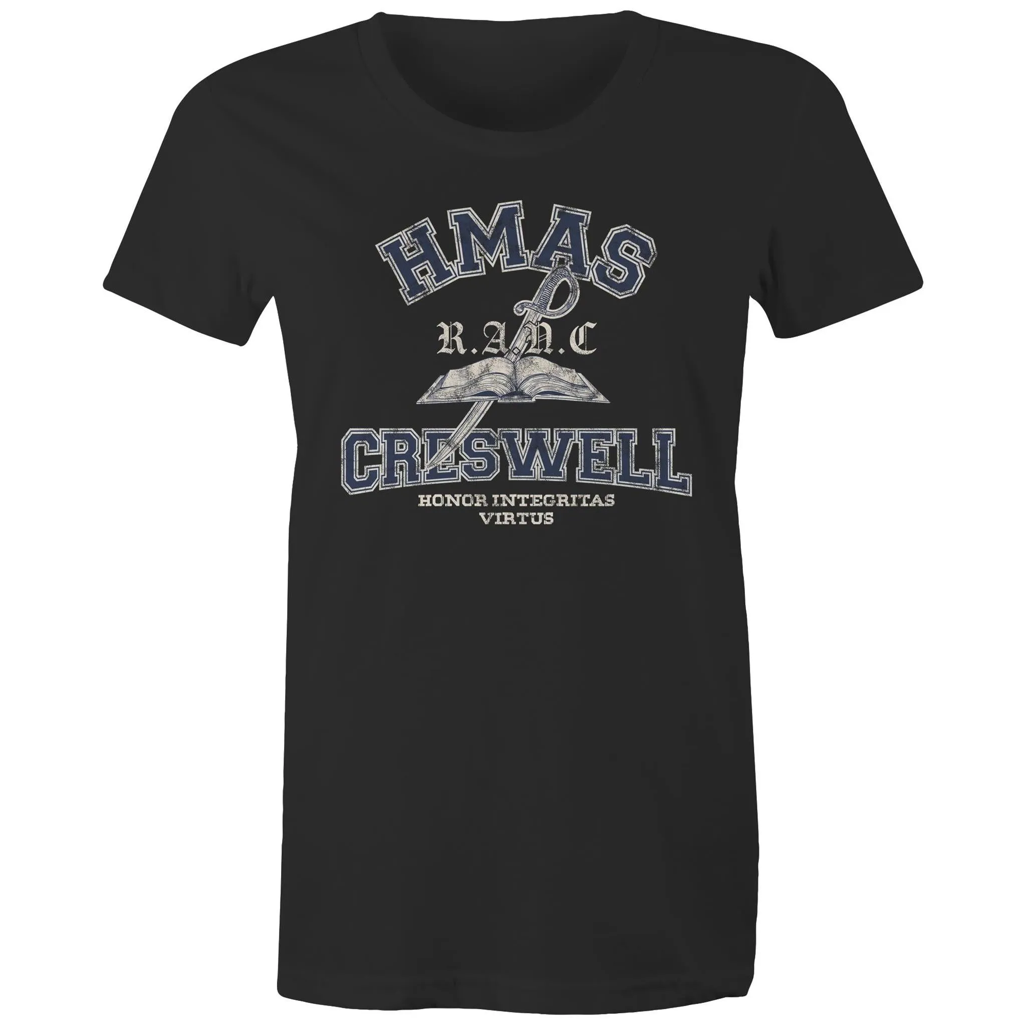 HMAS Creswell Women's T-shirt blue (Style Alpha)