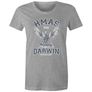 HMAS Darwin FFG04 Women's T-shirt blue  (Style Alpha)