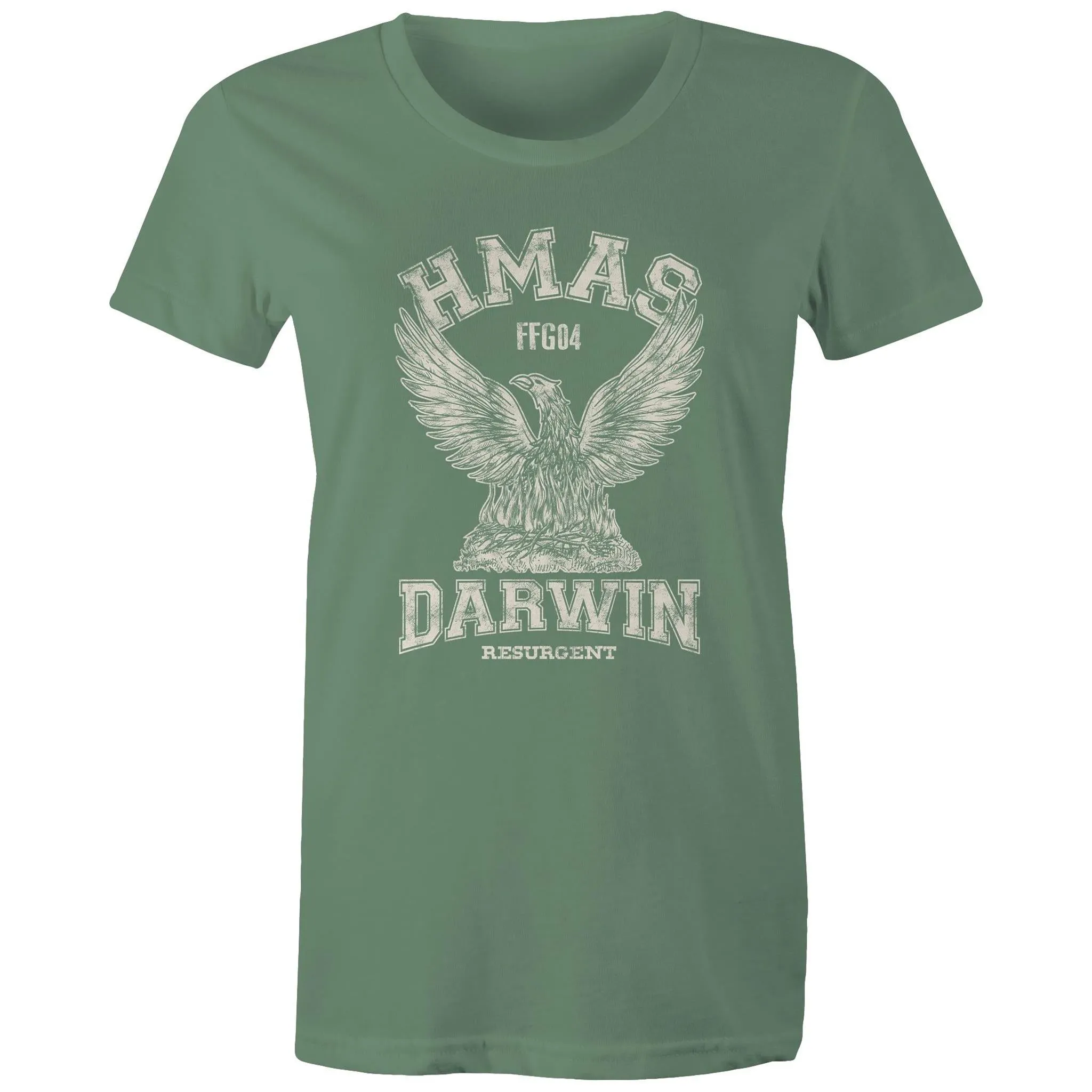 HMAS Darwin FFG04 Women's T-shirt white (Style Alpha)