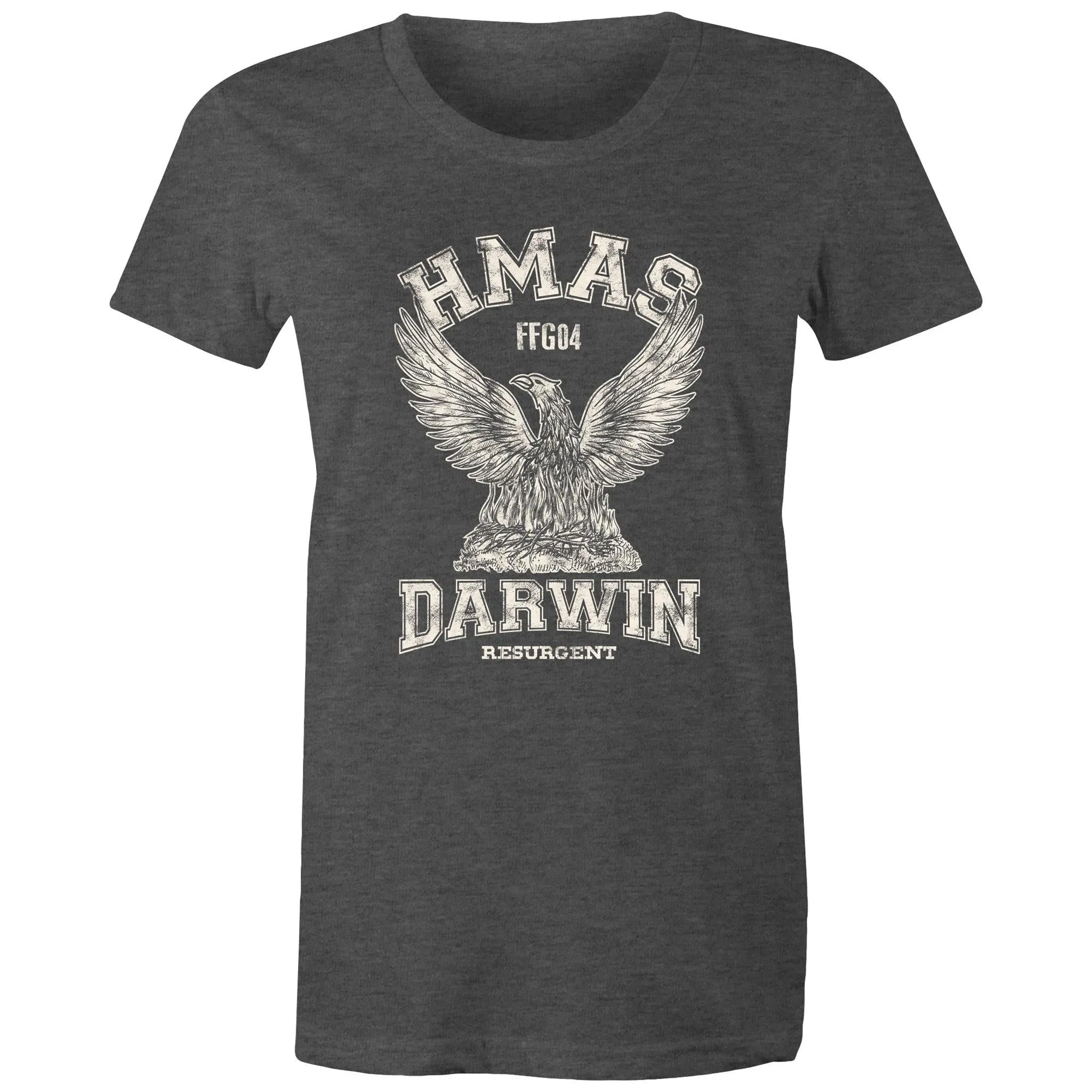 HMAS Darwin FFG04 Women's T-shirt white (Style Alpha)