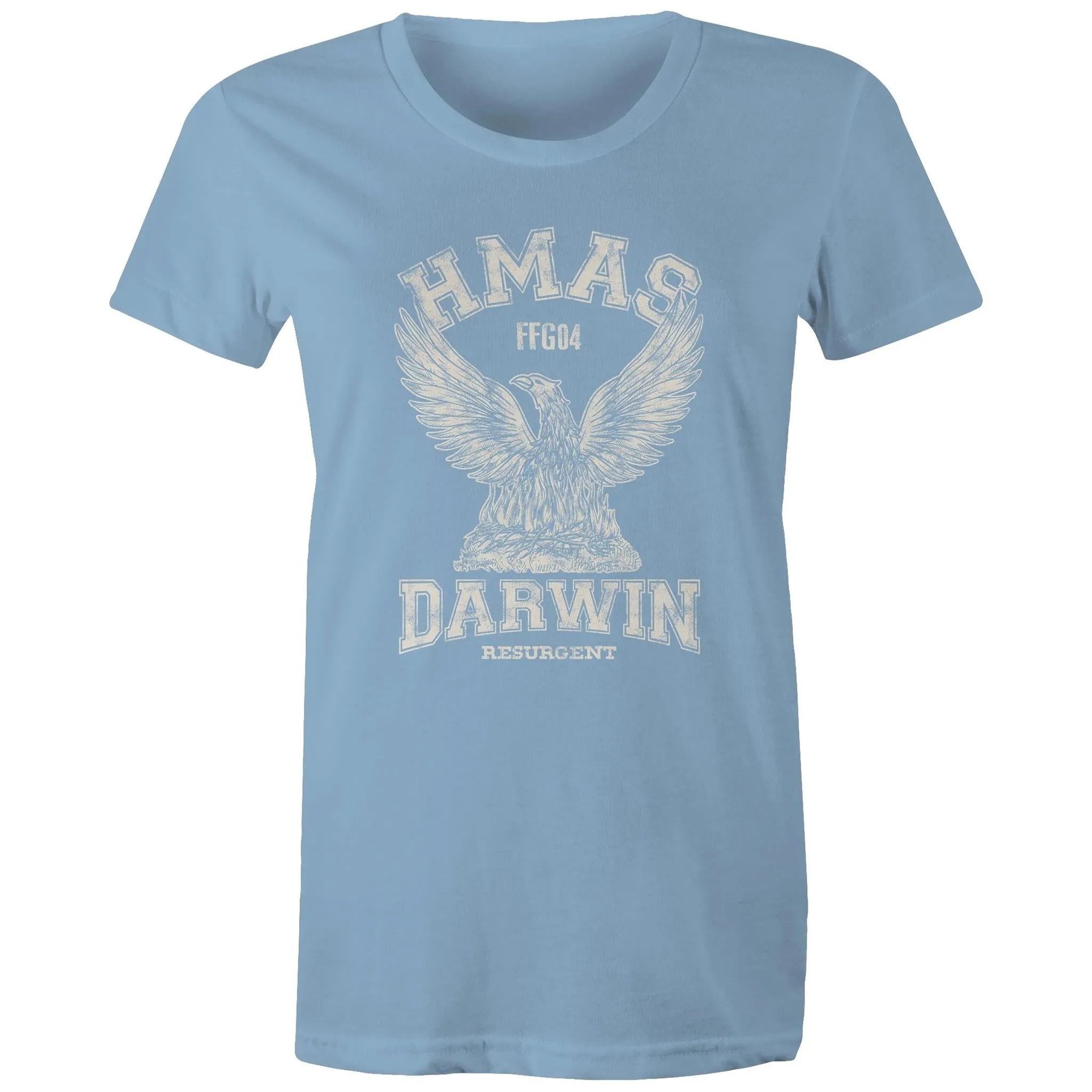 HMAS Darwin FFG04 Women's T-shirt white (Style Alpha)