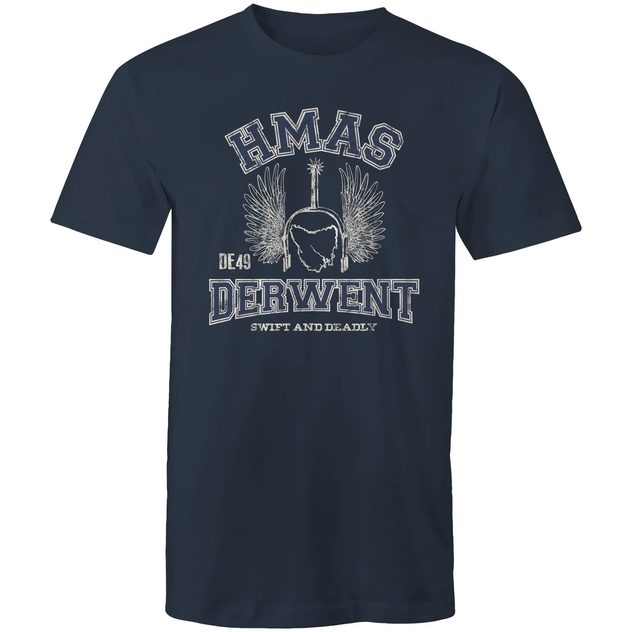 HMAS Derwent DE49 Men's T-shirt blue (Style Alpha)
