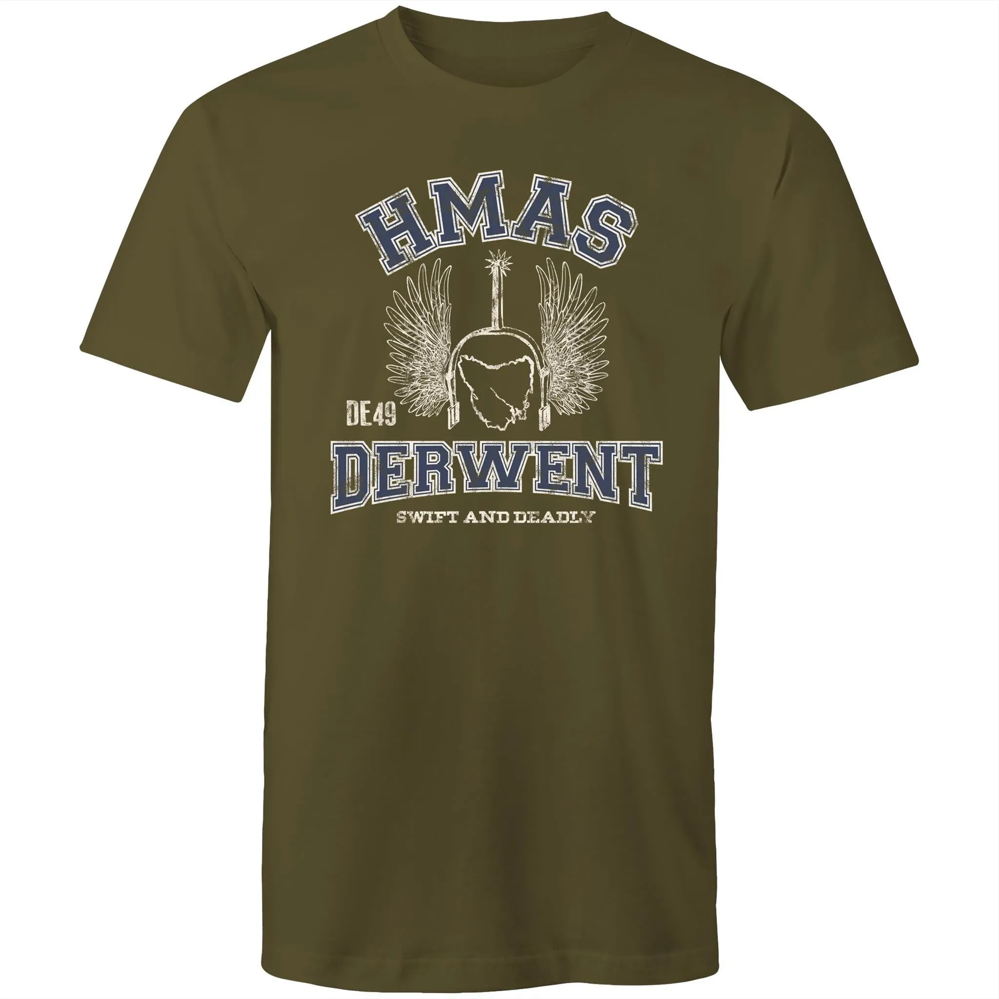 HMAS Derwent DE49 Men's T-shirt blue (Style Alpha)
