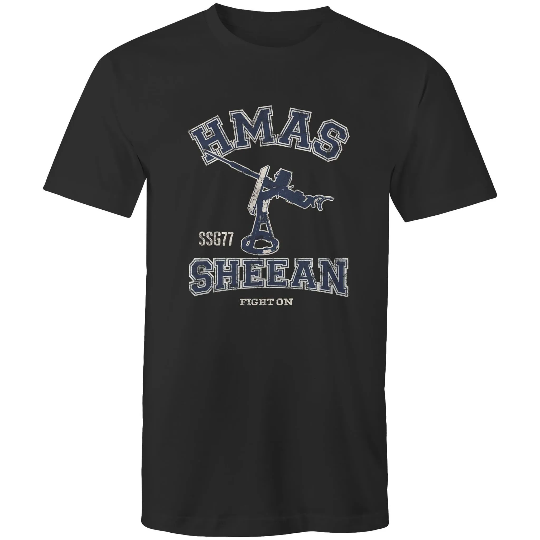 HMAS Sheean SSG77 Men's T-shirt blue (Style Alpha)
