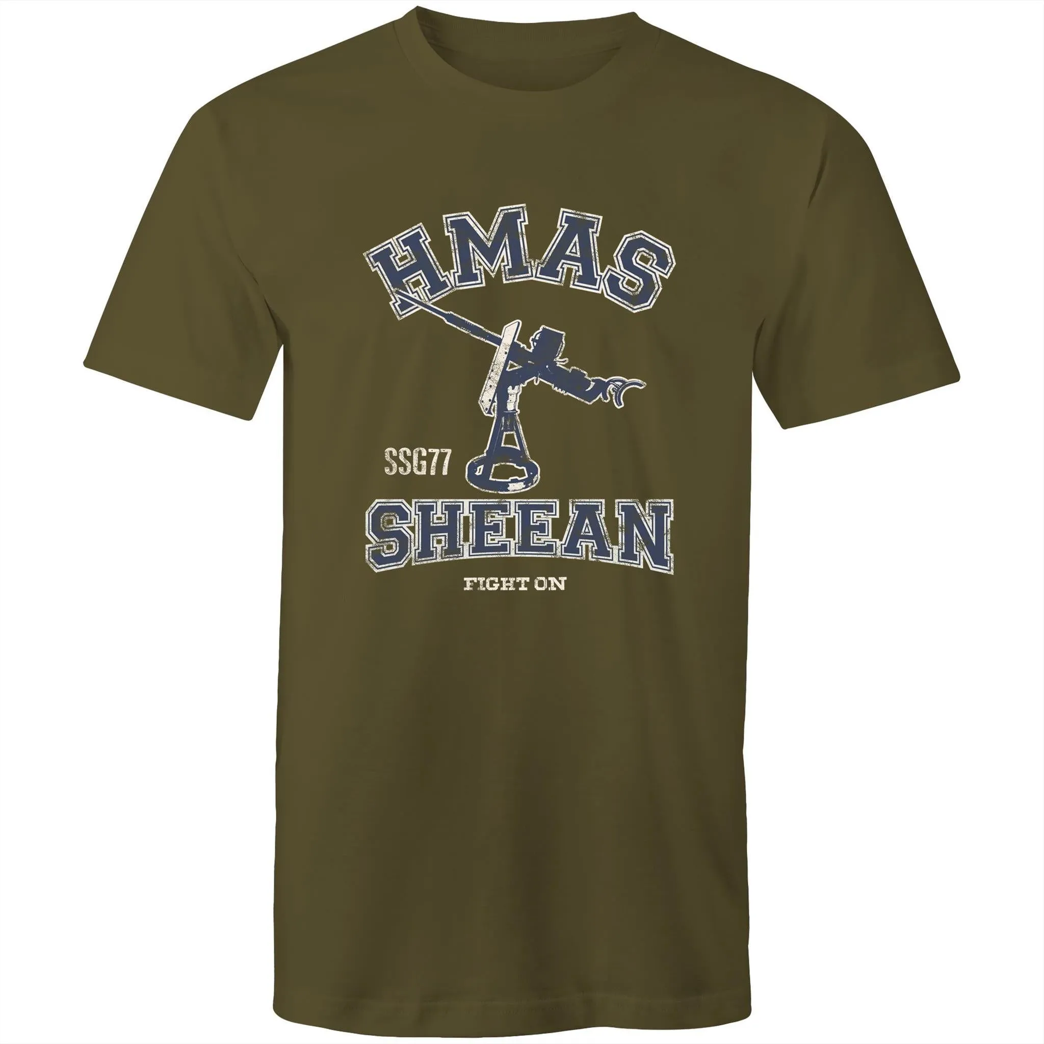 HMAS Sheean SSG77 Men's T-shirt blue (Style Alpha)