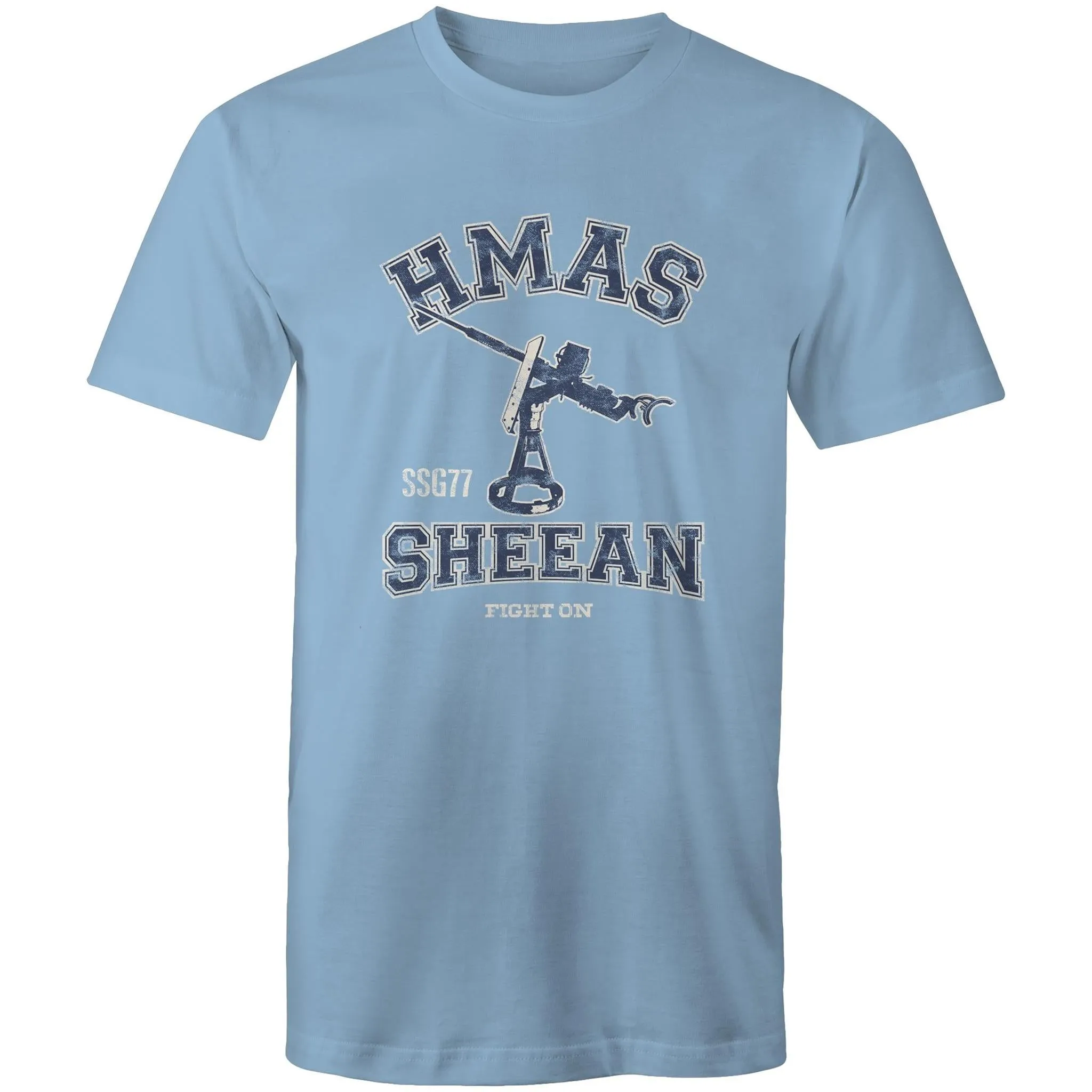 HMAS Sheean SSG77 Men's T-shirt blue (Style Alpha)