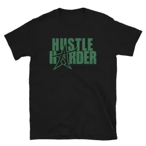 Hustle Harder white (champ green print)