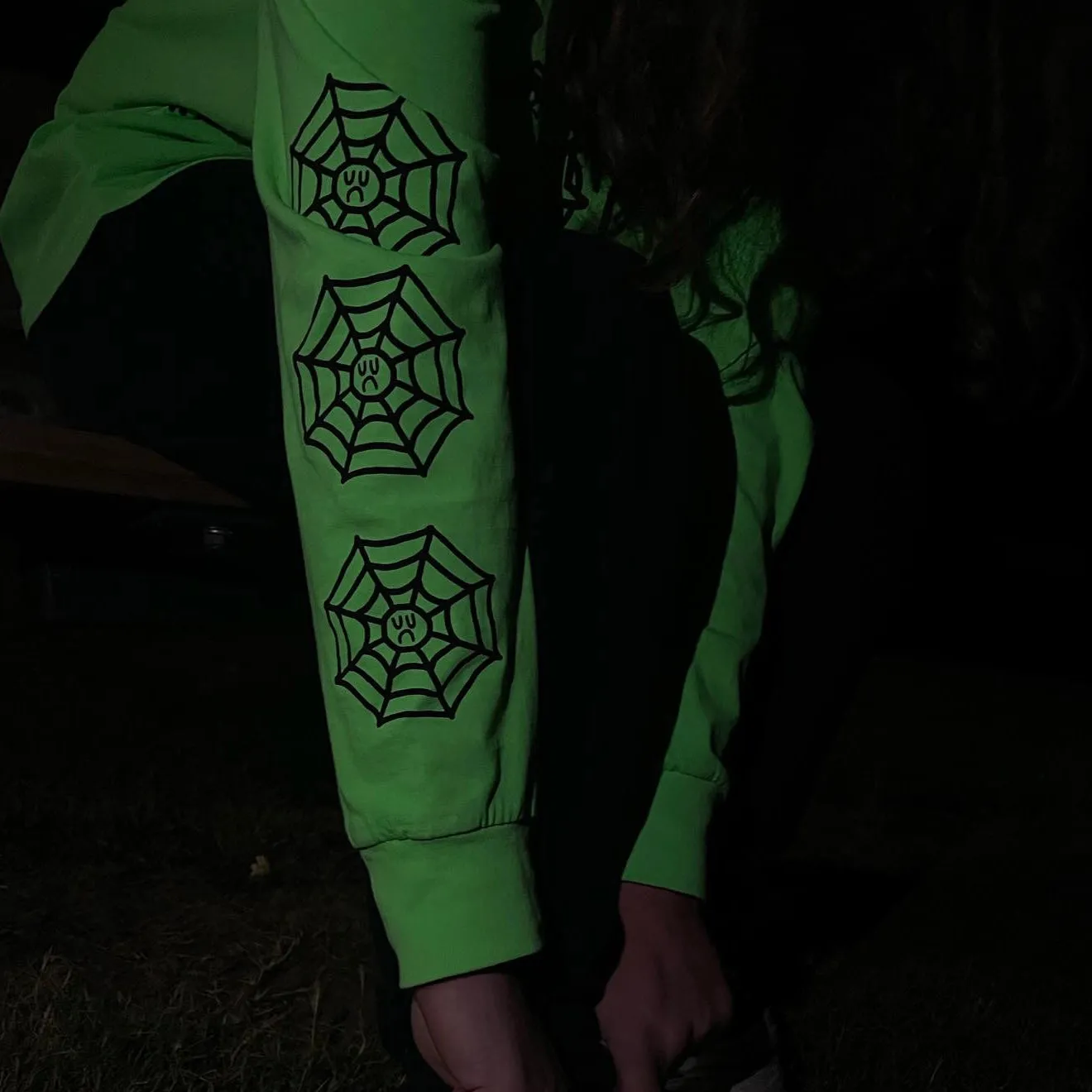 I AM A HAUNTED HOUSE LONG SLEEVE SHIRT - SLIME GREEN