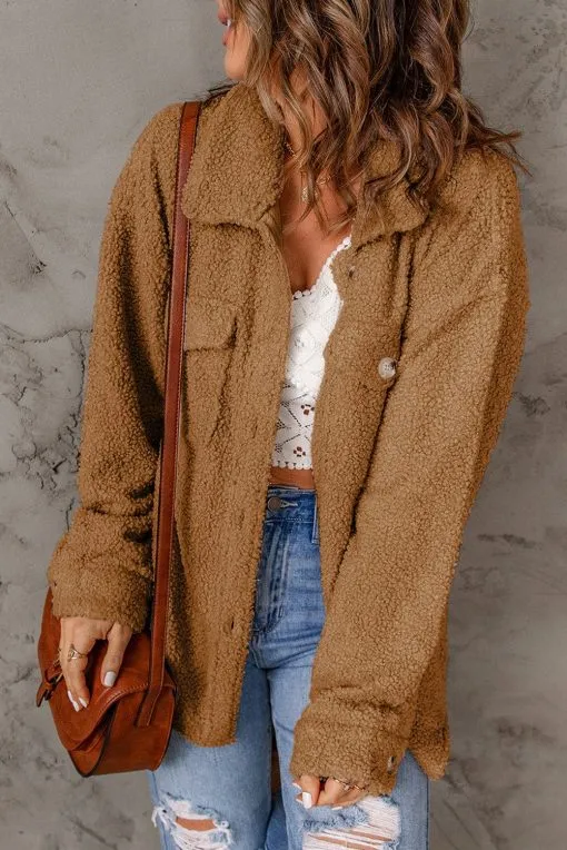 Ivory Textured Button-Up Shacket
