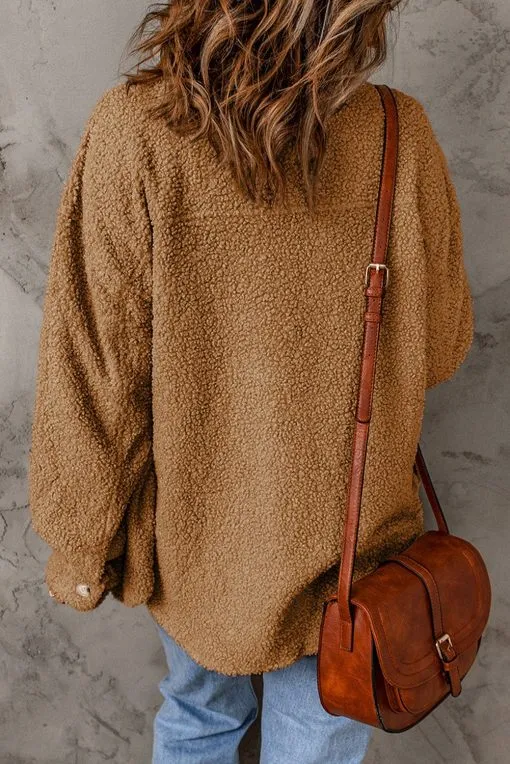 Ivory Textured Button-Up Shacket