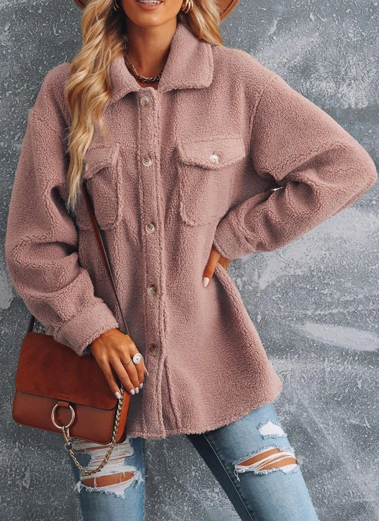 Ivory Textured Button-Up Shacket