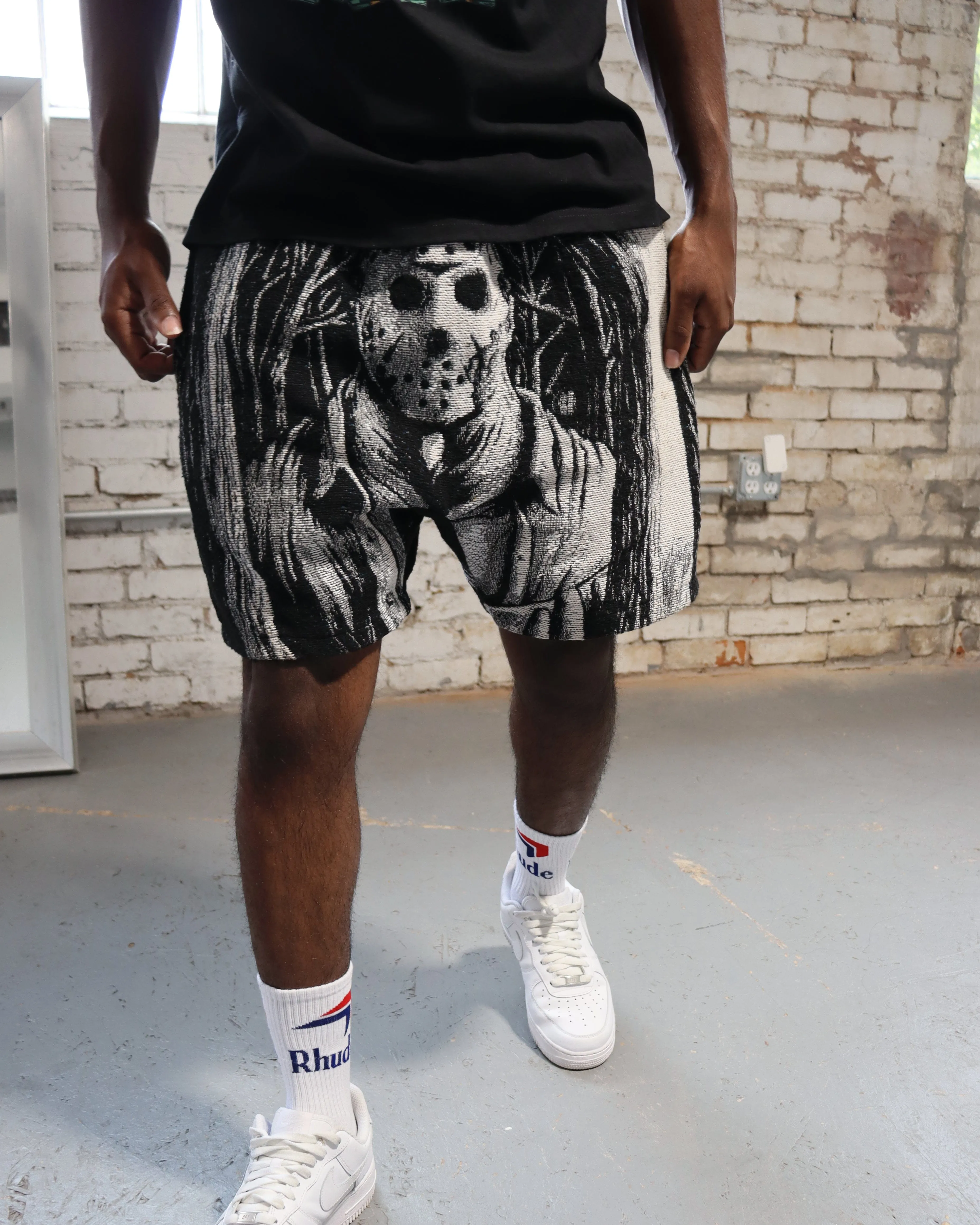 JASON HANDMADE TAPESTRY JACQUARD FABRIC SHORTS