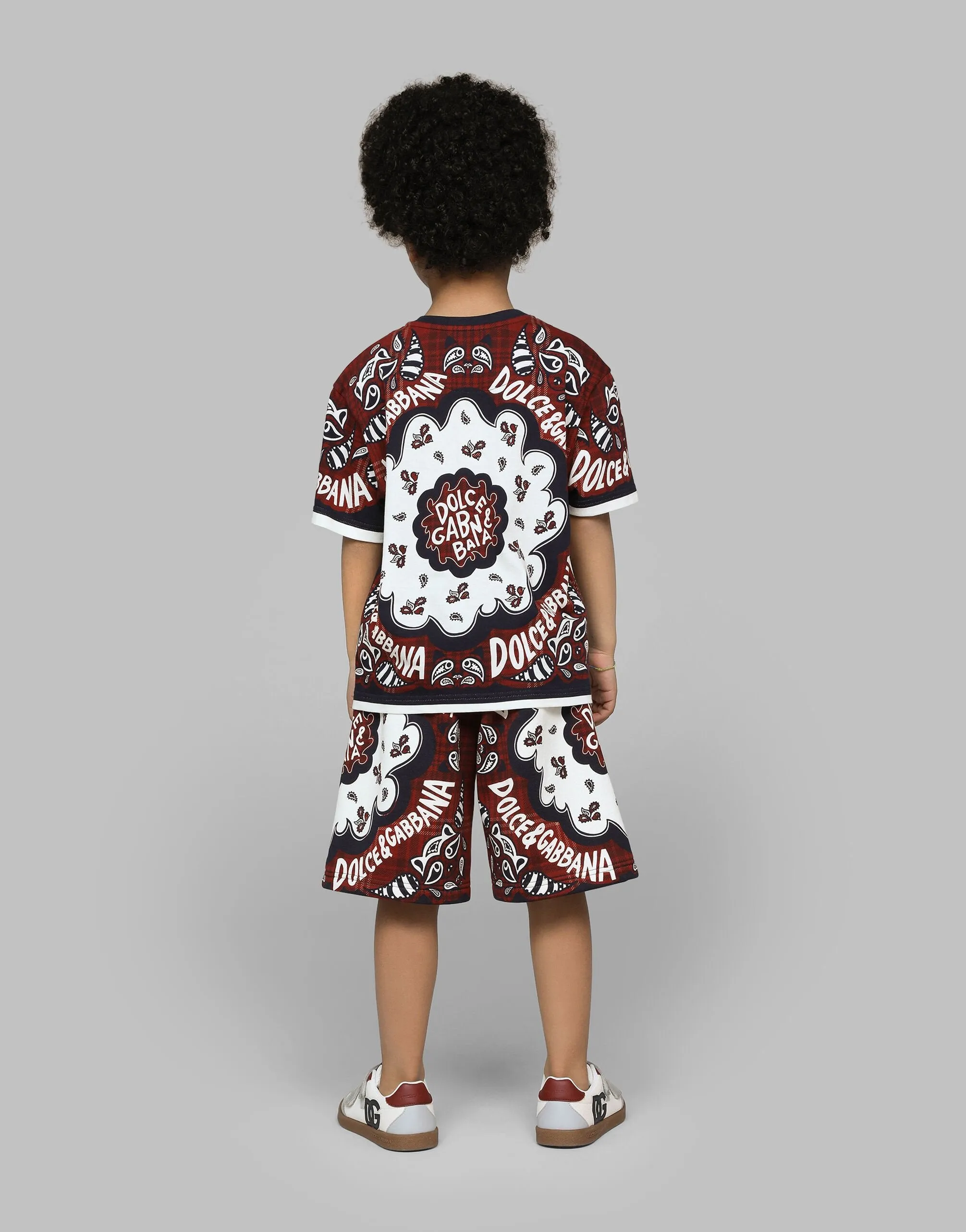 Jersey Shorts With Bandanna Print