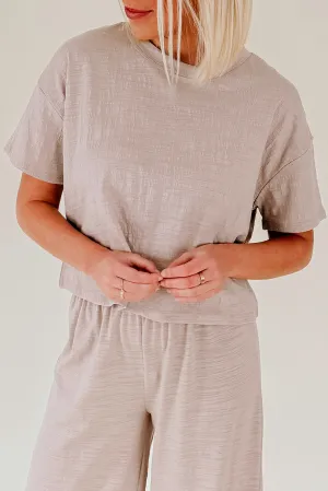 Jet Stream Vintage Textured Dropped Sleeve Relaxed T Shirt