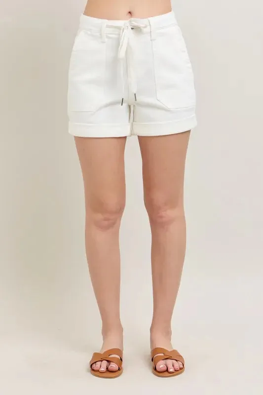 Judy Blue Full Size High Waist Cuff Denim Shorts Plus Size