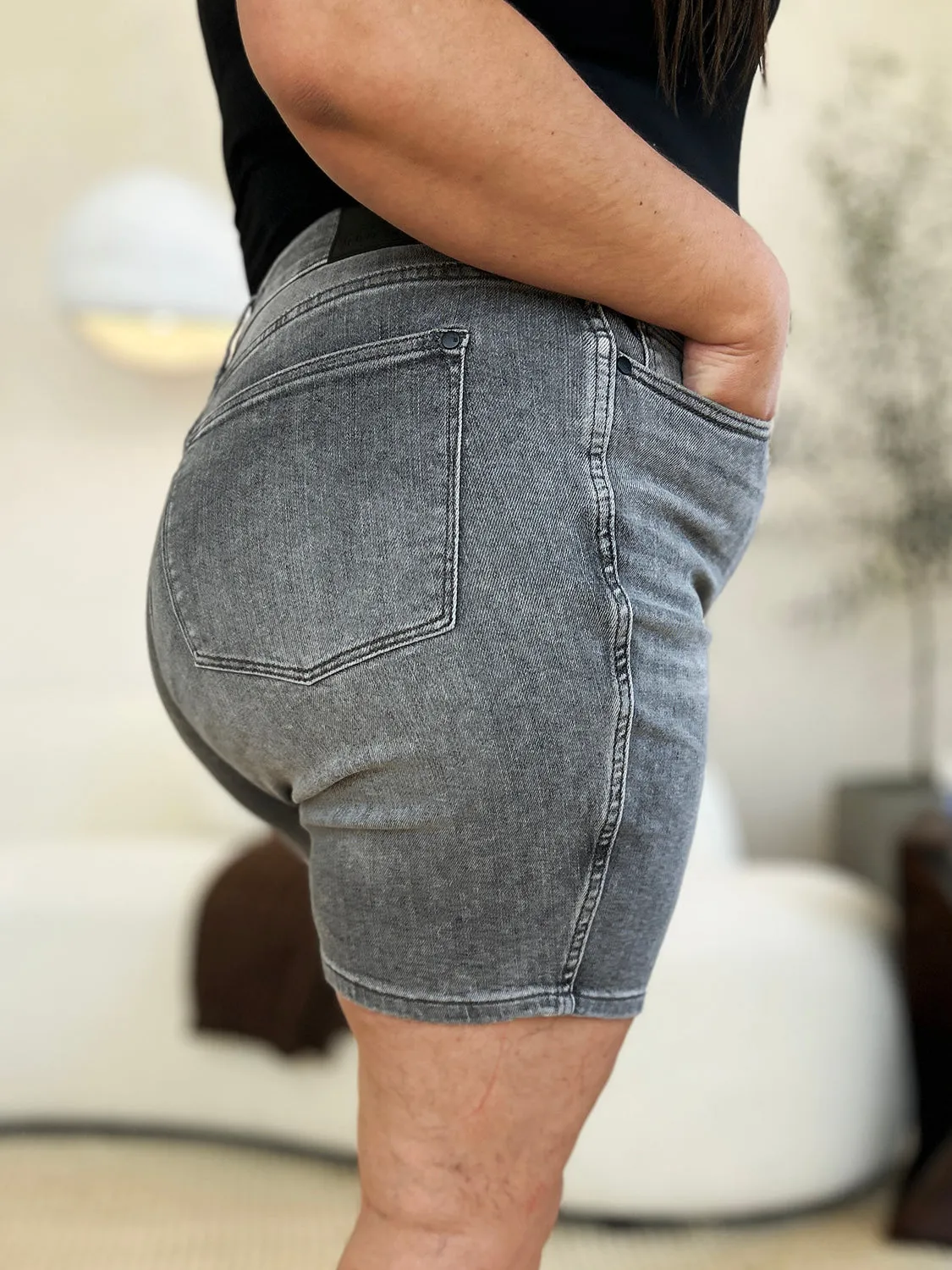 Judy Blue Full Size High Waist Washed Denim Shorts S-3XL