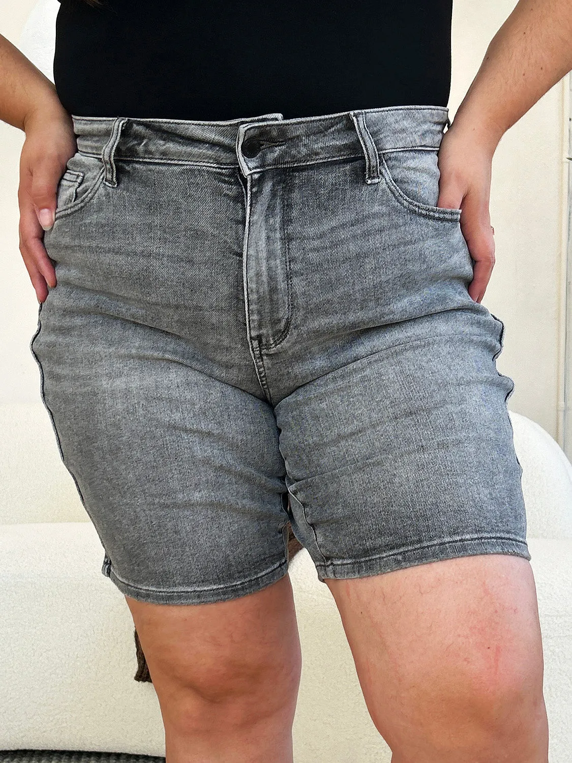 Judy Blue Full Size High Waist Washed Denim Shorts S-3XL