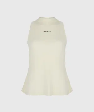KANDINI Half-neck Sleeveless T-shirts - Cream