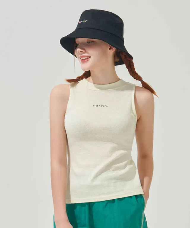 KANDINI Half-neck Sleeveless T-shirts - Cream