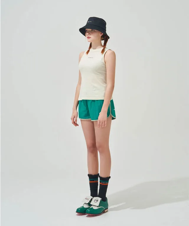 KANDINI Half-neck Sleeveless T-shirts - Cream