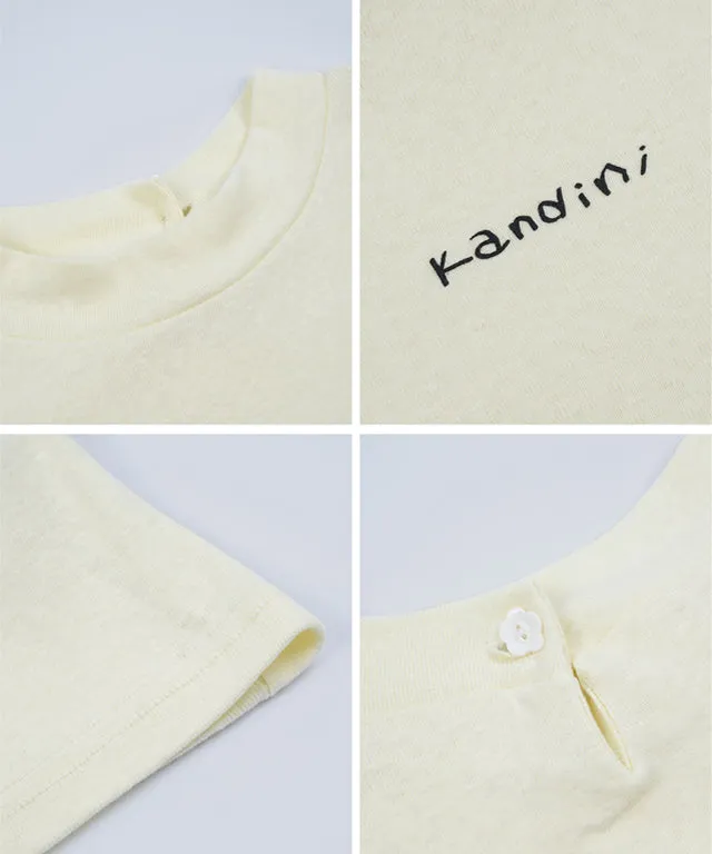 KANDINI Half-neck Sleeveless T-shirts - Cream