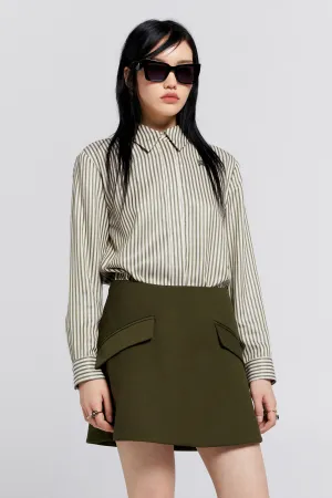 KAREN WALKER TRUE SKIRT OLIVE