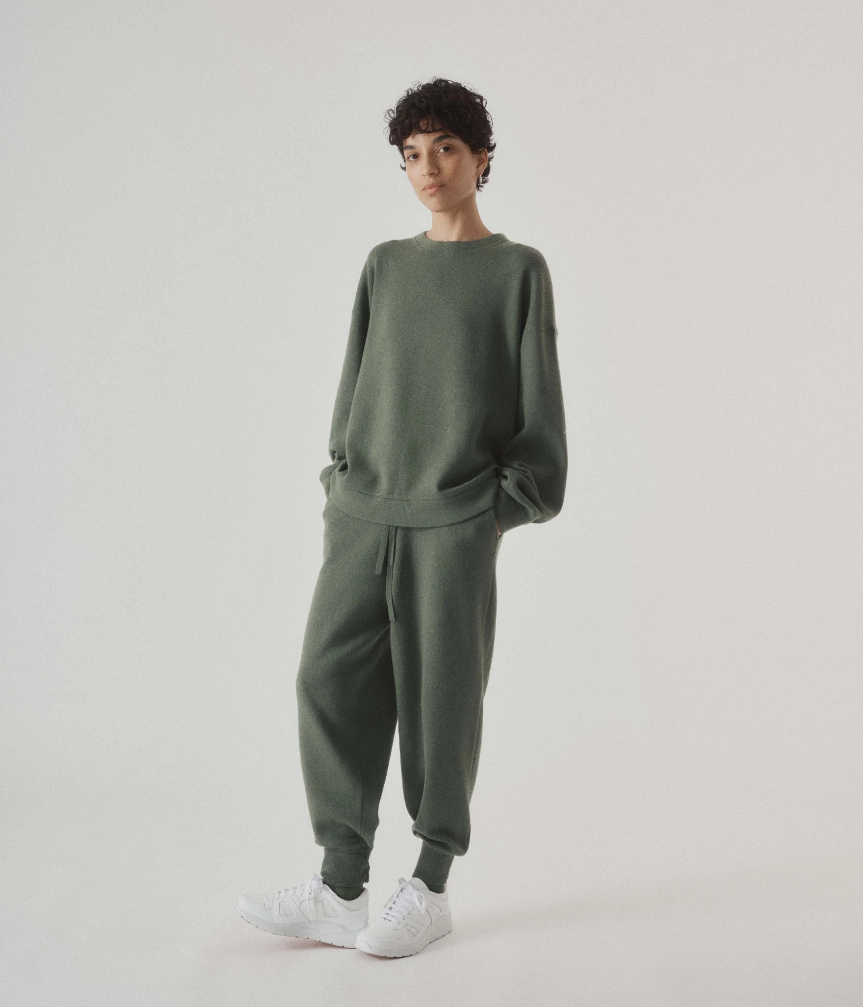Knit Sweatshirt in Pine