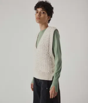 Knit Vest in Cream