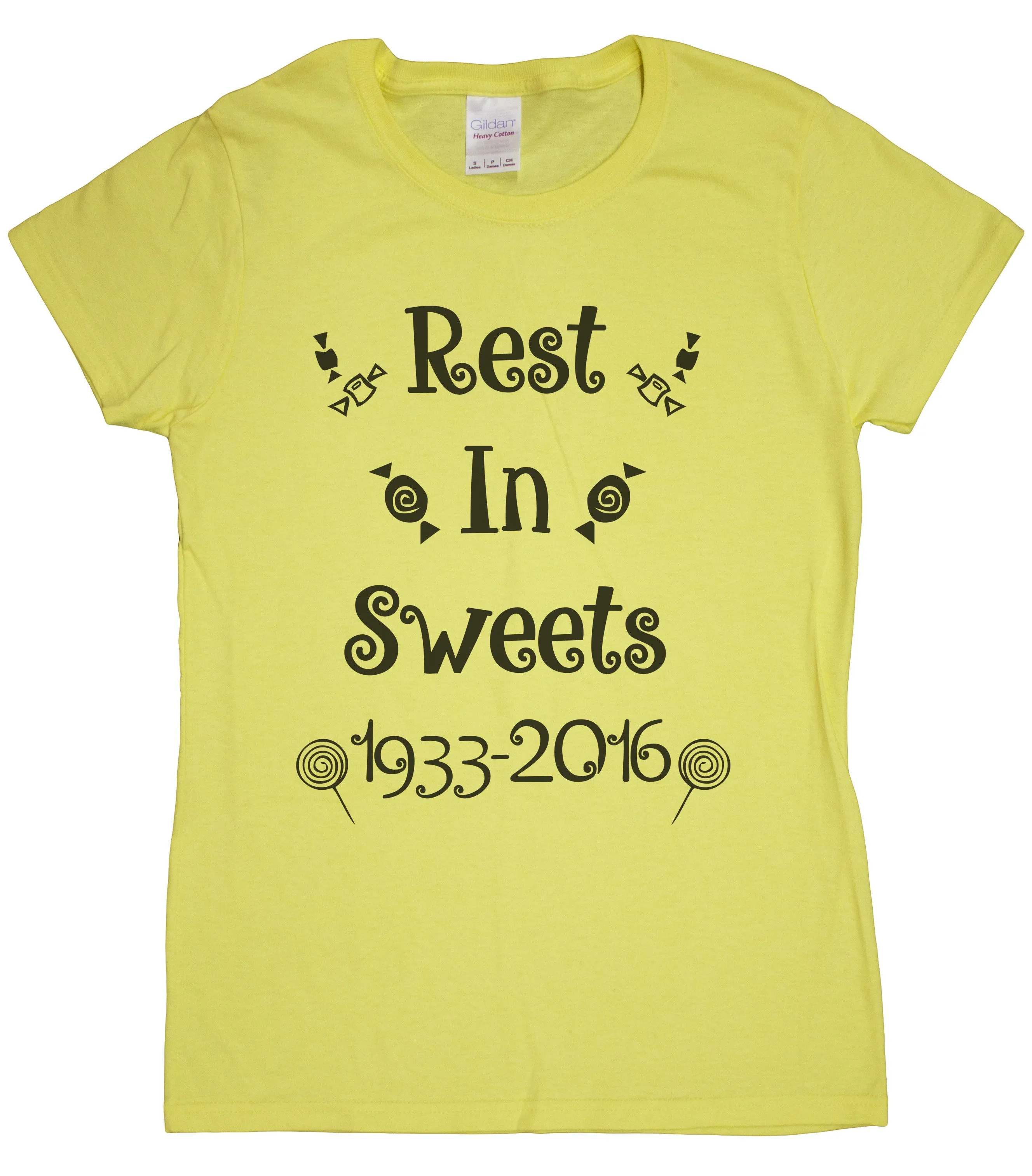 Ladies Gene Wilder Tribute "Rest In Sweets" T-Shirt