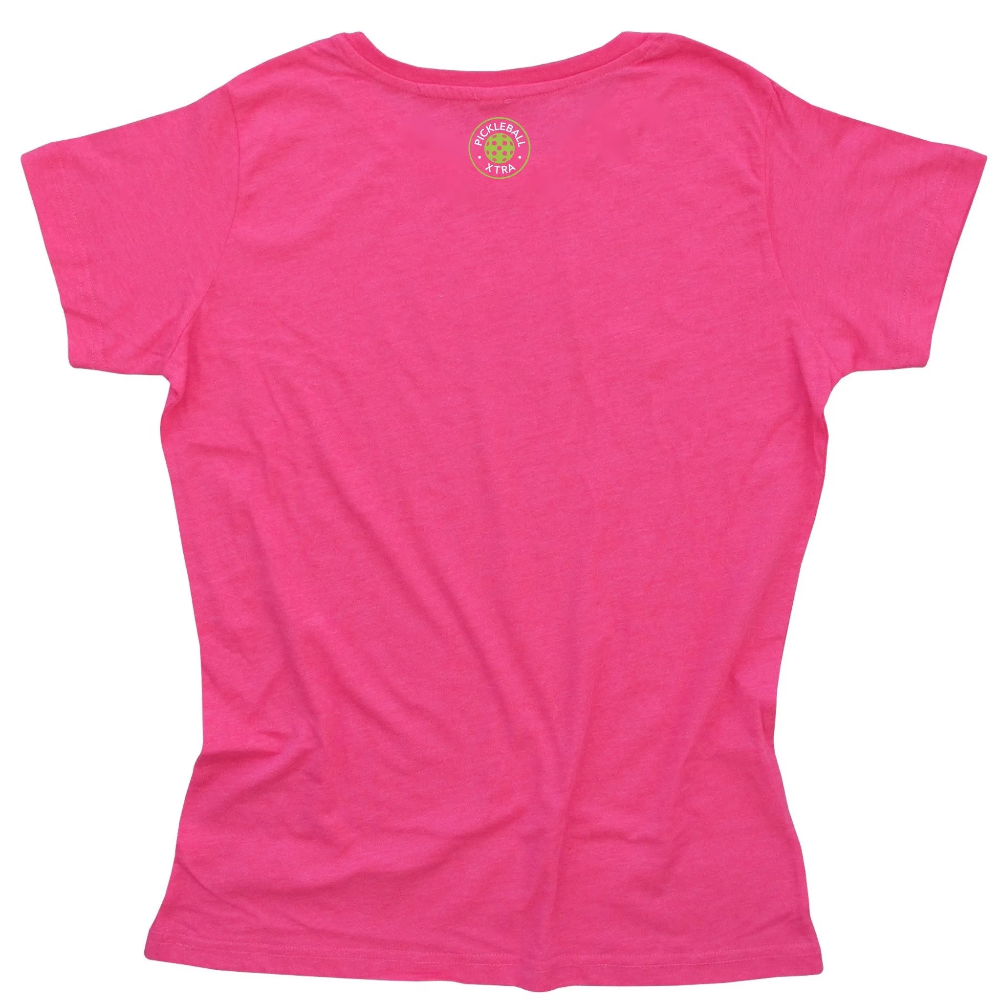 Ladies Pickleball USA Flag T-Shirt - Vintage Casual Cotton Blend