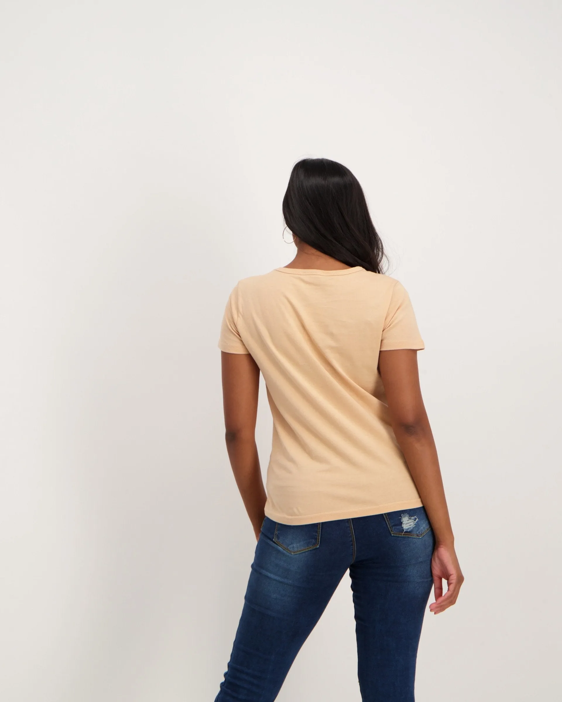 Ladies Short Sleeve Your Voice Tee-Rich Almond