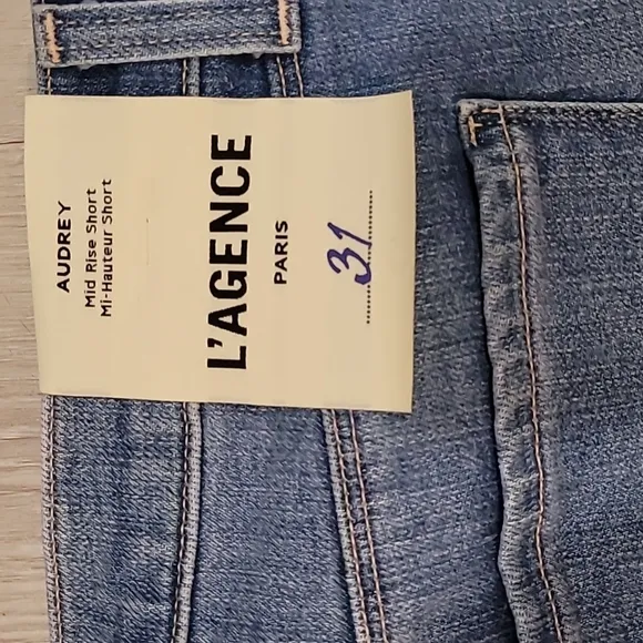 L'Agence Audrey Mid Rise Short size 31 Jean shorts. NWT MSRP $230