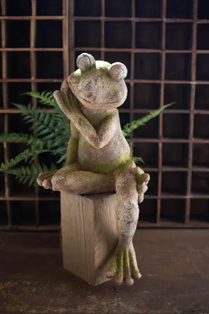 Large Faux Concrete Frog