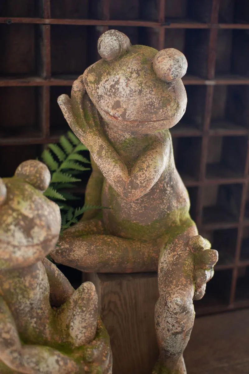 Large Faux Concrete Frog