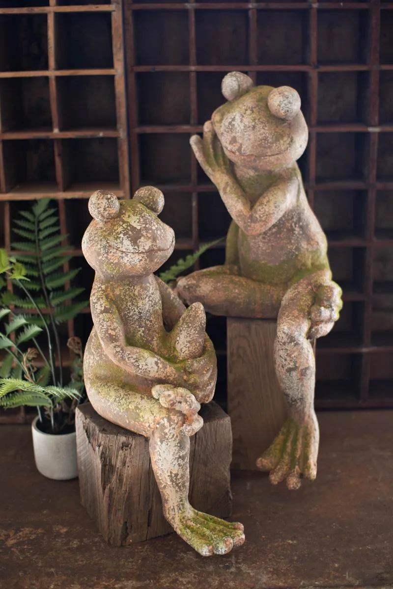 Large Faux Concrete Frog