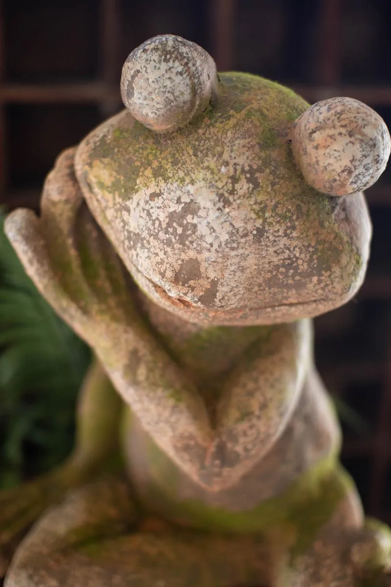 Large Faux Concrete Frog