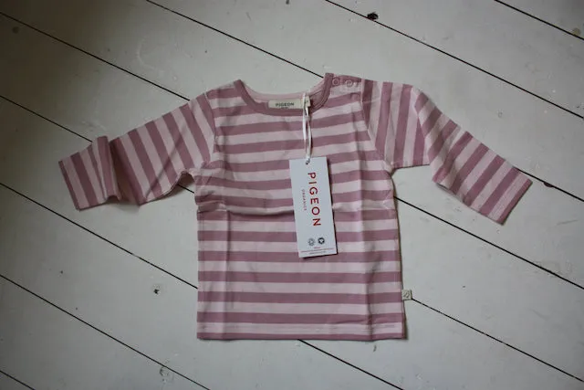 Long Sleeve T-Shirt | Pink Breton Stripe