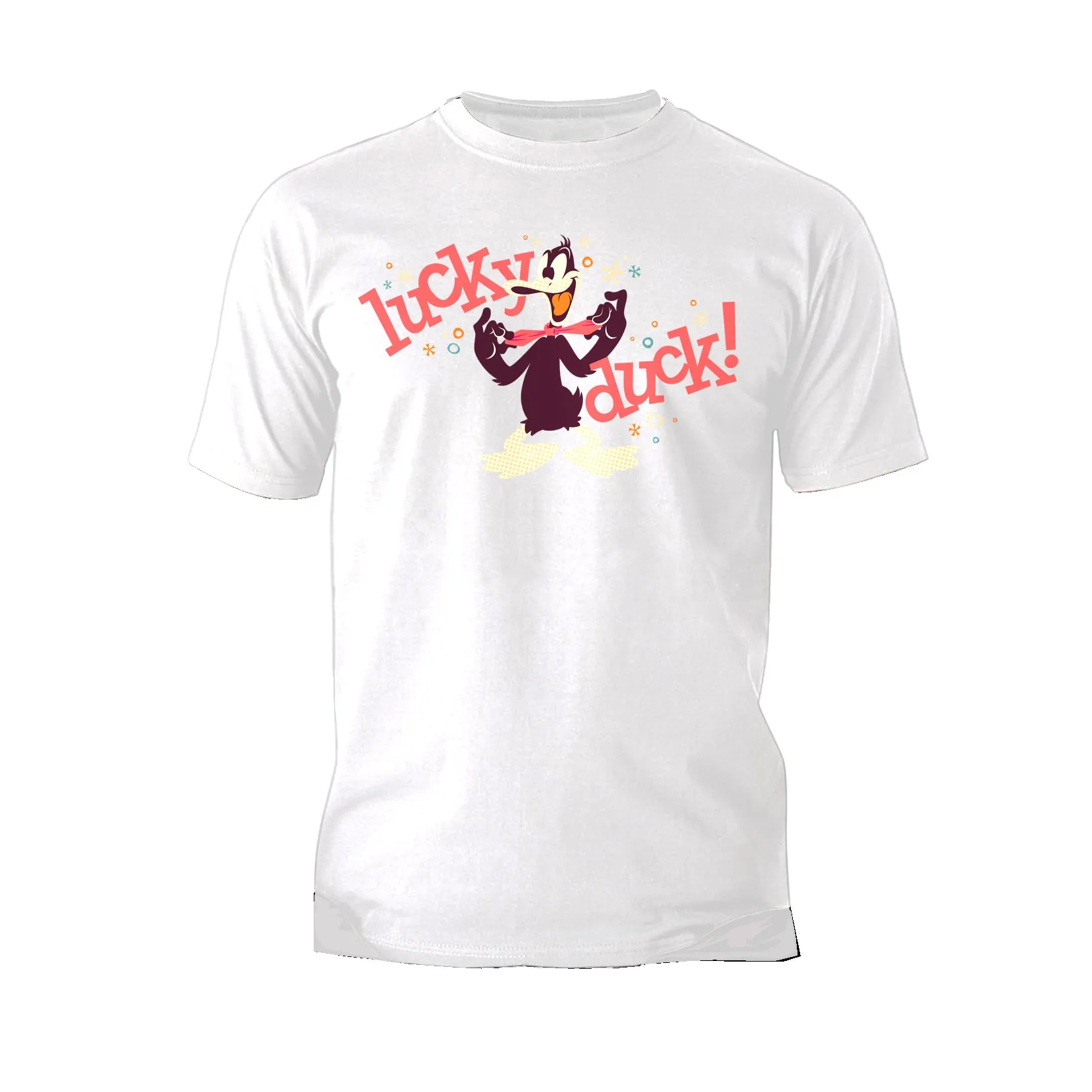 Looney Tunes Daffy Duck Retro Lucky Official Men's T-shirt